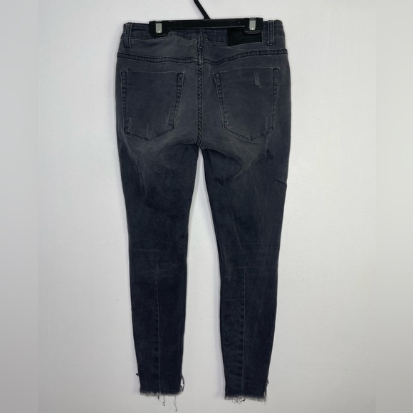 ONE X oneteaspoon Freebird II short rise distressed shark bites hem jeans - Picture 5 of 10